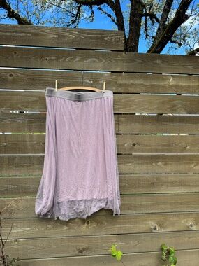 GAP Light Lavender Midi Length Mesh Skirt